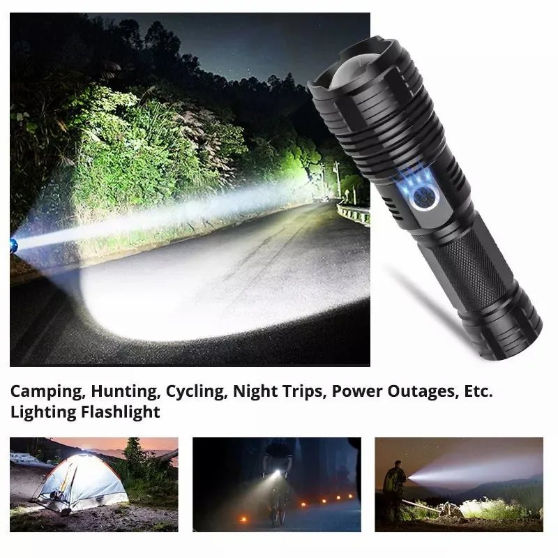 C2 LED Flashlight XHP50 Tactical 100000 Lumen Men EDC Flashlights USB Rechargeable Zoomable Outdoor Lighting 18650 Torch Lantern
C2 LED Flashlight XHP50 Tactical 100000 Lumen Men EDC Flashlights USB Rechargeable Zoomable Outdoor Lighting 18650 Torch Lantern