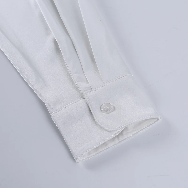 LVINMW Turn-down Collar White Single Breasted Shirts Patchwork Solid Long Sleeve Top Women Office Lady Basic Simple Tops 
LVINMW Turn-down Collar White Single Breasted Shirts Patchwork Solid Long Sleeve Top Women Office Lady Basic Simple Tops