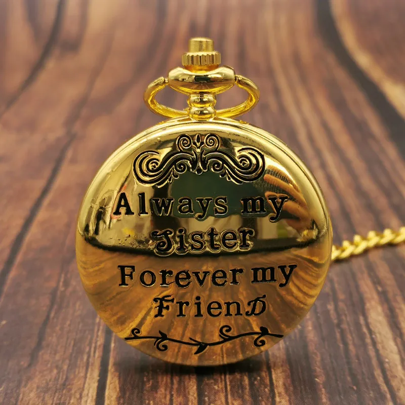 To My Sister Gifts Quartz Pocket Watch Friend Present Gold/Silver Steampunk FOB Chain Pendant Sister Best Gift Clock
To My Sister Gifts Quartz Pocket Watch Friend Present Gold/Silver Steampunk FOB Chain Pendant Sister Best Gift Clock