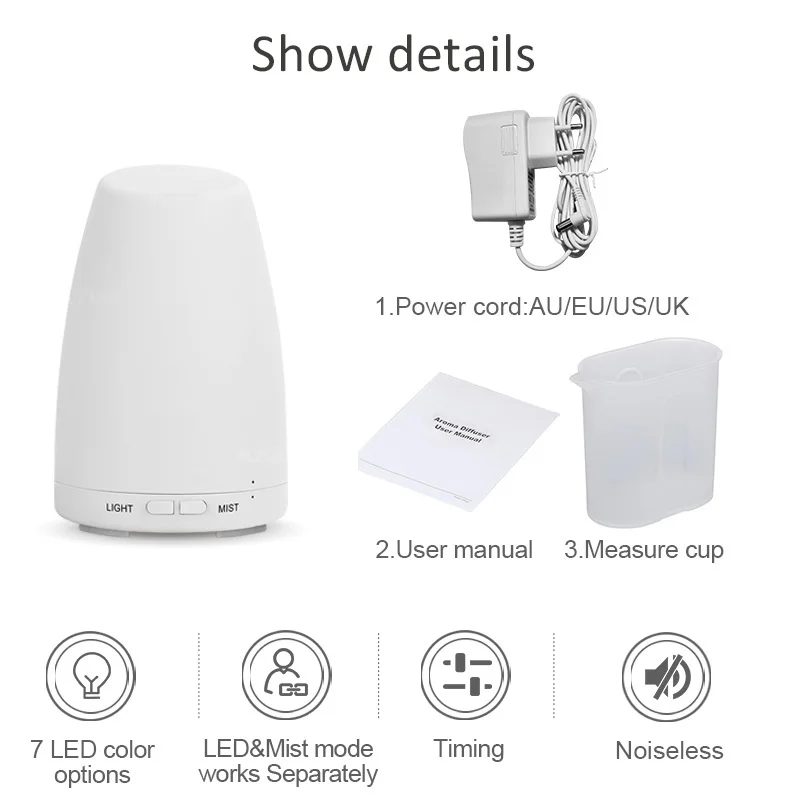 Ultrasonic air Humidifier Essential Oil Diffuser Aromatherapy Cool Mist maker desktop LED changing light aroma diffuser for home
Ultrasonic air Humidifier Essential Oil Diffuser Aromatherapy Cool Mist maker desktop LED changing light aroma diffuser for home