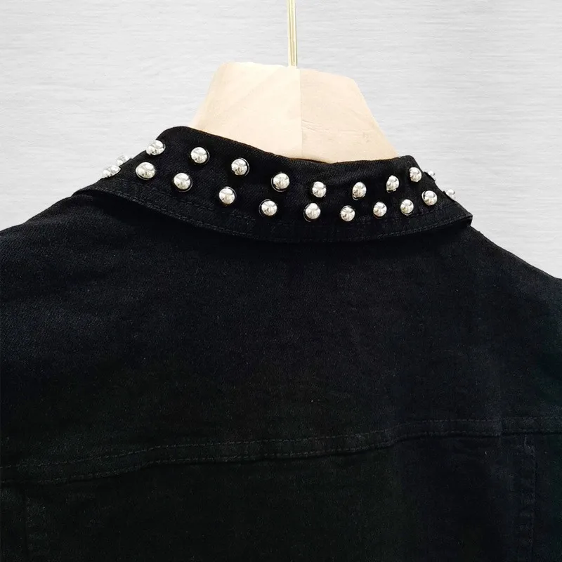 Summer Sleeveless Denim Jacket Women Punk Style Slim Rivets Tassel white Black Vest Single Breasted Jean Waistcoat Streetwear 
Summer Sleeveless Denim Jacket Women Punk Style Slim Rivets Tassel white Black Vest Single Breasted Jean Waistcoat Streetwear