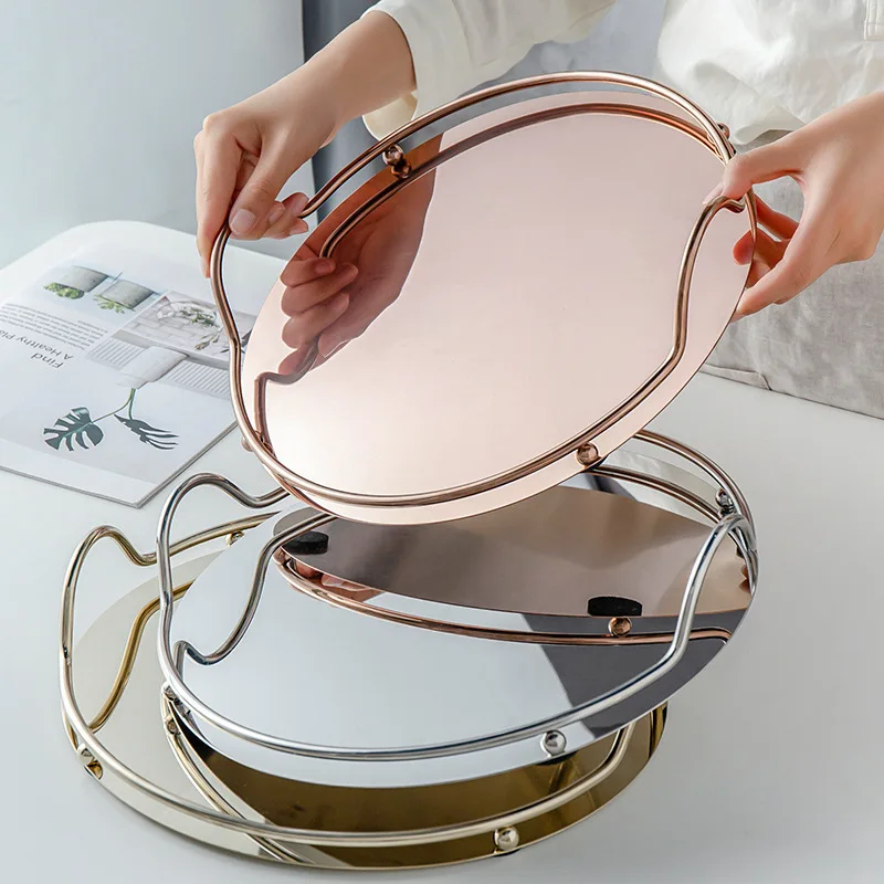 Creative Mirror Stainless Steel Plates Luxuly Plated Jewelry Storage Dishes Drinkware Tea Set Storage Metal Tray Home Decoration
Creative Mirror Stainless Steel Plates Luxuly Plated Jewelry Storage Dishes Drinkware Tea Set Storage Metal Tray Home Decoration