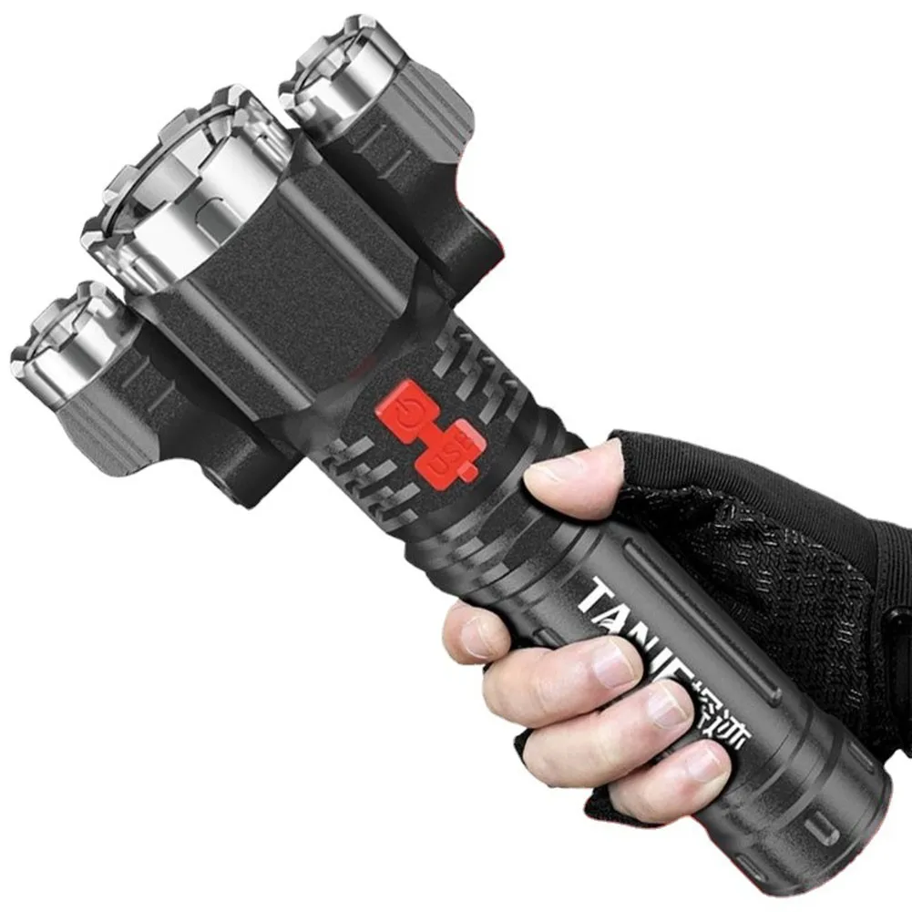 Powerful 99000LM Super Bright Led Flashlight USB Rechargeable Torch 3LED Lamp Burst Flash Tactically Led Torch Night Fishing
Powerful 99000LM Super Bright Led Flashlight USB Rechargeable Torch 3LED Lamp Burst Flash Tactically Led Torch Night Fishing