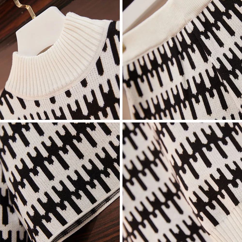 Winter Knitted 2-piece Set Women Shorts Set Korean Elegant Casual Long Sleeve Turtleneck Sweater+Shorts Knitted Suits
Winter Knitted 2-piece Set Women Shorts Set Korean Elegant Casual Long Sleeve Turtleneck Sweater+Shorts Knitted Suits