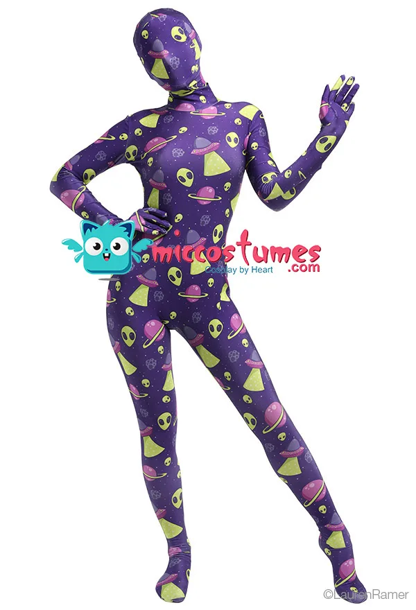 Women Alien Space Full Bodysuit Costume Printed Skin Suit Adults Catsuit Cosplay Costume Outfits 
Women Alien Space Full Bodysuit Costume Printed Skin Suit Adults Catsuit Cosplay Costume Outfits