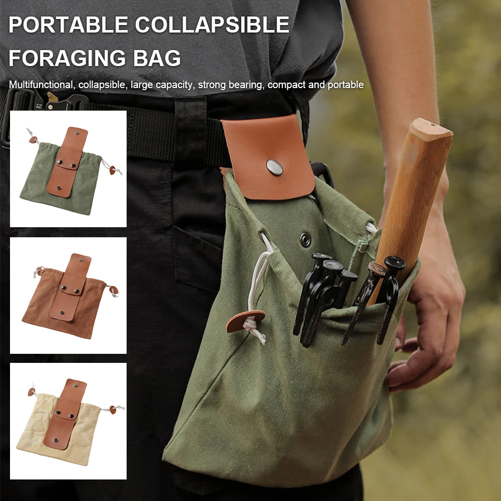 Portable Outdoor Foraging Bag Fruit Picking Pouch Collapsible Berry Puch Storage Leather Bushcraft Canvas Bag Canvas Bag
Portable Outdoor Foraging Bag Fruit Picking Pouch Collapsible Berry Puch Storage Leather Bushcraft Canvas Bag Canvas Bag