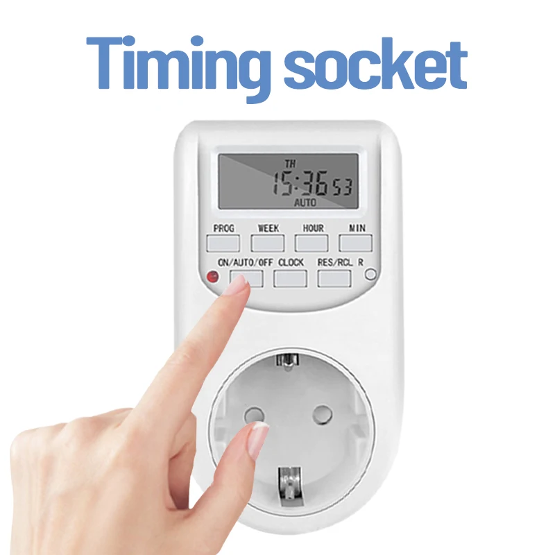 EU Electronic Timer Switch Digital Kitchen Timer Socket 12/24 Hour Programmable Timer Outlet Energy Save Smart Socket With Timer 
EU Electronic Timer Switch Digital Kitchen Timer Socket 12/24 Hour Programmable Timer Outlet Energy Save Smart Socket With Timer