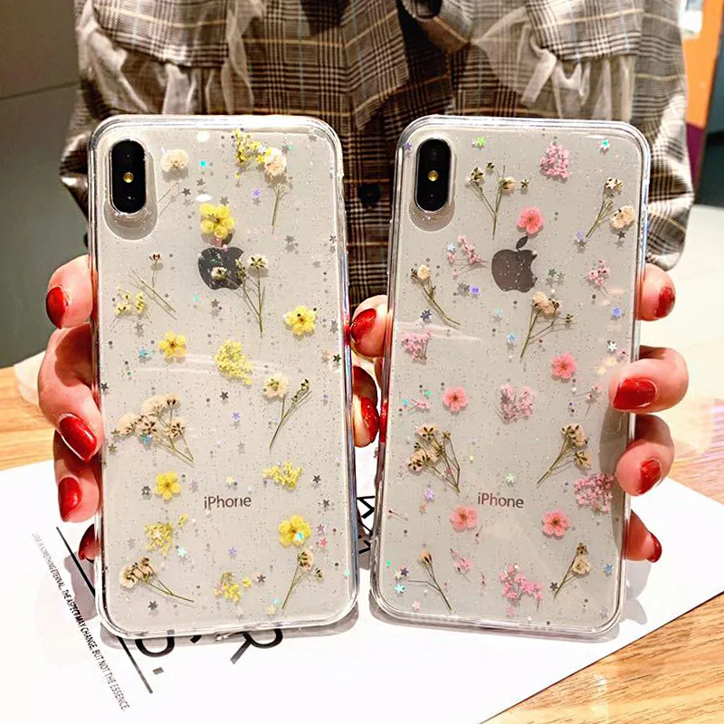 For iphone SE 2020 Real Flower Transparent Floral Phone Case For iphone 11 12 Pro Max XR XSmax 6s 6 7 8 Plus soft Silicone Cover
For iphone SE 2020 Real Flower Transparent Floral Phone Case For iphone 11 12 Pro Max XR XSmax 6s 6 7 8 Plus soft Silicone Cover