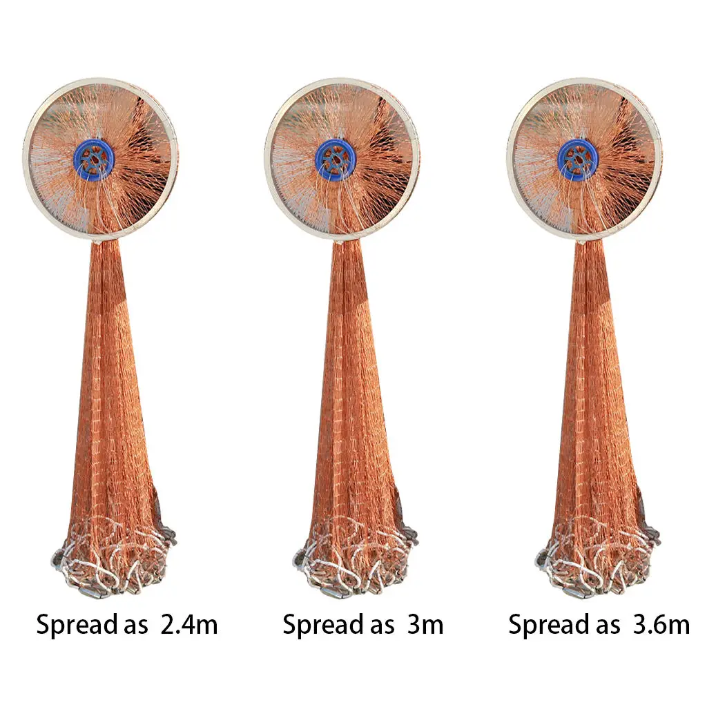 Saltwater Fishing Cast Net Throw Net Aluminum with Heavy Duty Weights 8ft/10ft/12ft American Style for Freshwater 
Saltwater Fishing Cast Net Throw Net Aluminum with Heavy Duty Weights 8ft/10ft/12ft American Style for Freshwater