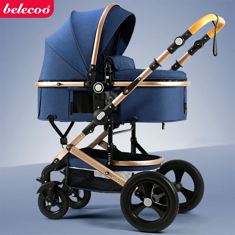 belecoo детская коляска 2 в 1 лежать или демпфирования складной легкий вес
