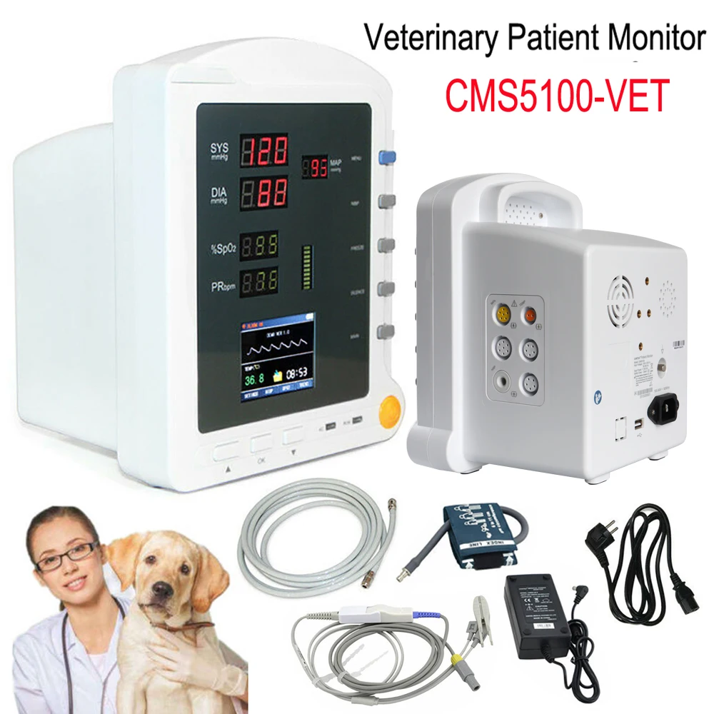 CMS5100-VET Ветеринарный монитор для пациента, животных, ICU, скорой помощи, мультипараметры NIBP SPO2, Частота пульса для домашних животных, 24 часа, мо...
CMS5100-VET Ветеринарный монитор для пациента, животных, ICU, скорой помощи, мультипараметры NIBP SPO2, Частота пульса для домашних животных, 24 часа, мо...
