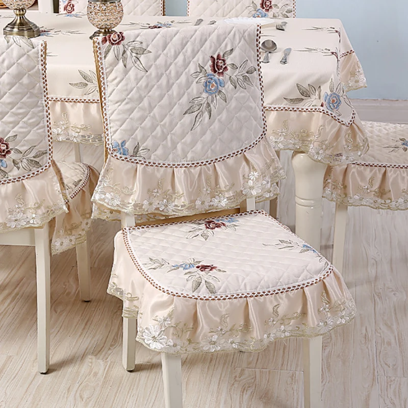 New Embroidery Non-slip Modern Minimalist Chair Cover Home Furniture Table And Set Tablecloth Elegant Dining Cushion | Дом и сад