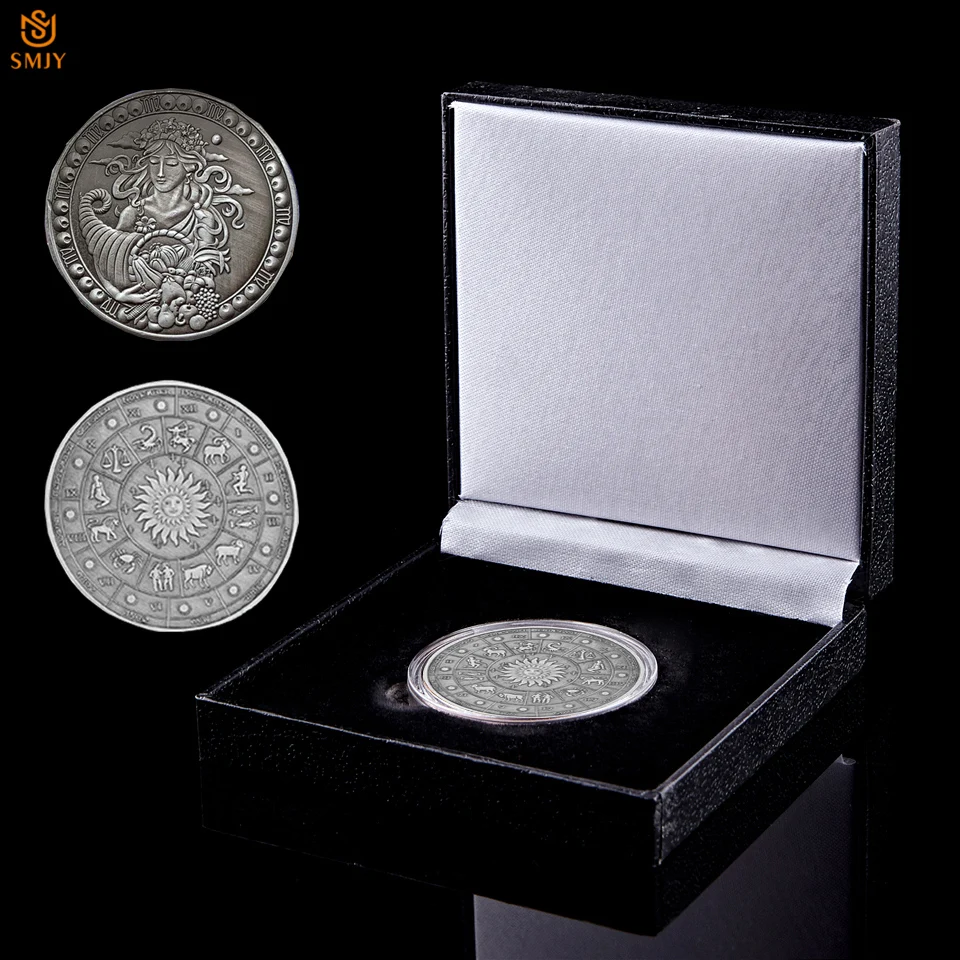 2020 Twelve Constellations Antique Silver Astrology Token Rare Virgo Globe Relief Symbol Metal Token Collection W/Protection Box
2020 Twelve Constellations Antique Silver Astrology Token Rare Virgo Globe Relief Symbol Metal Token Collection W/Protection Box