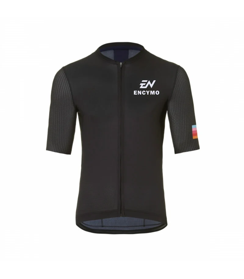 

ENCYMO pro team areo cycling jersey short sleeve last aero race cut with est fabric for summer