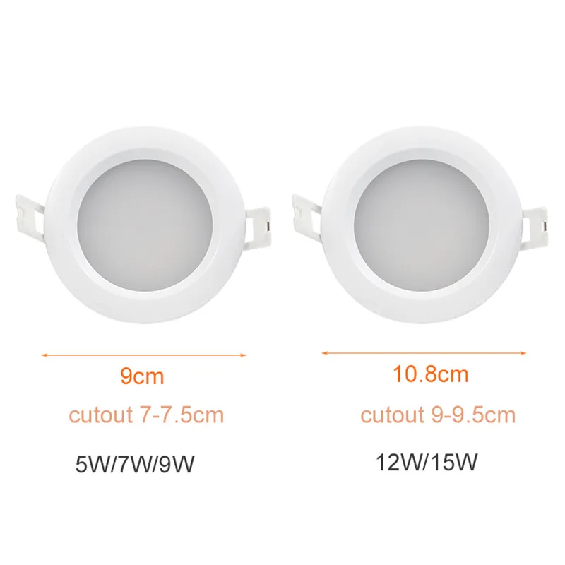 2pcs IP65 LED Downlight Waterproof 5W 7W 9W 12W 15W LED Spot light for Bathroom light LED Recessed Ceiling Lamp 110V/220V
2pcs IP65 LED Downlight Waterproof 5W 7W 9W 12W 15W LED Spot light for Bathroom light LED Recessed Ceiling Lamp 110V/220V