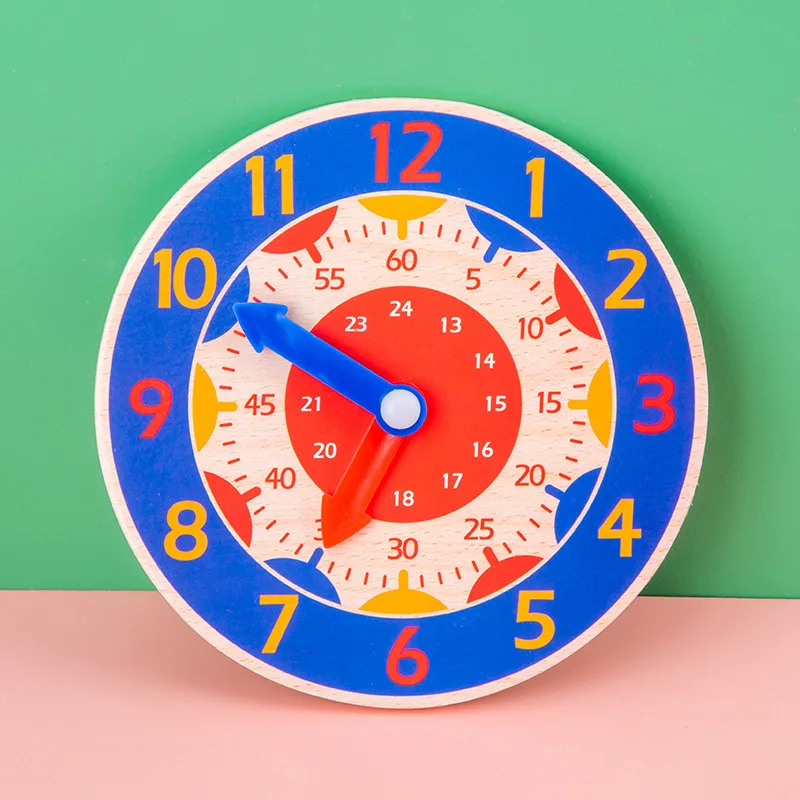 Children's Wooden Cognitive Clock Mathematics Teaching Aid Kindergarten Time Cognitive Board Early Education Educational Toys
Children's Wooden Cognitive Clock Mathematics Teaching Aid Kindergarten Time Cognitive Board Early Education Educational Toys