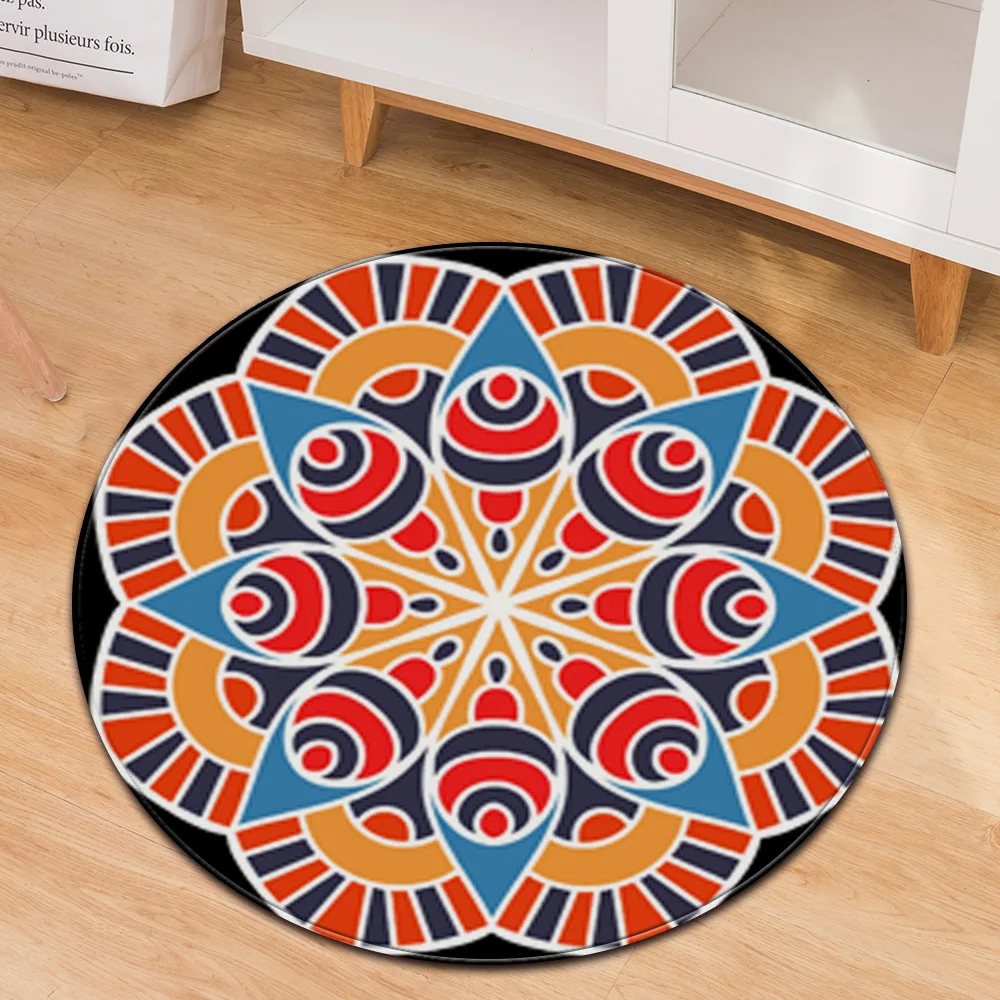 Bohemian style psychedelic geometric printing non-slip round carpet floor mats bedroom living room home decoration
Bohemian style psychedelic geometric printing non-slip round carpet floor mats bedroom living room home decoration