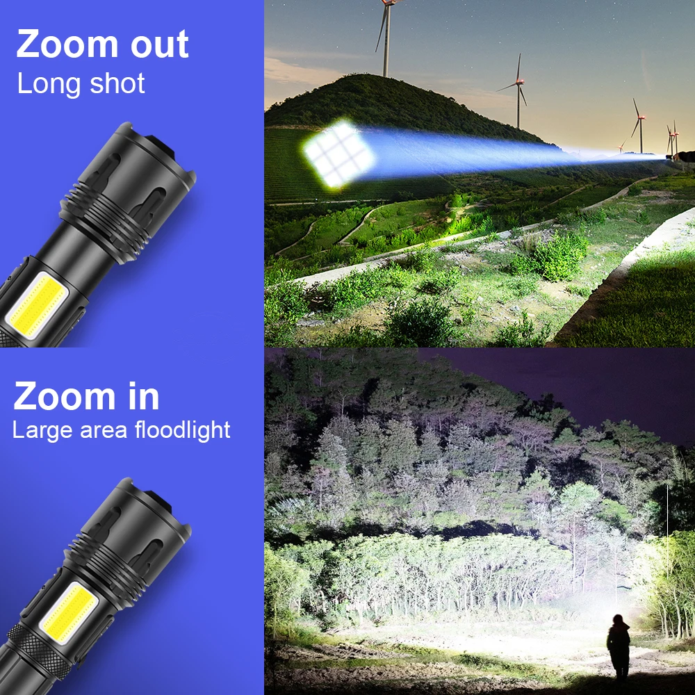 Newest XHP160 Most Powerful Led Flashlight 800000 Lumens Torch Rechargeable Tactical Flashlight 18650 High Power COB Flash Light
Newest XHP160 Most Powerful Led Flashlight 800000 Lumens Torch Rechargeable Tactical Flashlight 18650 High Power COB Flash Light