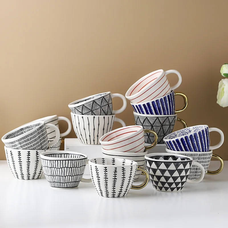 Modern Nordic Hand-painted Simple Large-capacity Water Cup Ceramic Household Breakfast Cup Irregular Office Coffee Cup
Modern Nordic Hand-painted Simple Large-capacity Water Cup Ceramic Household Breakfast Cup Irregular Office Coffee Cup