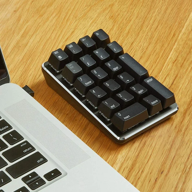 2.4G Wireless Mechanical Numeric Keypad Red Switch Gaming Keypad 21 Keys Portable Keypad Extended Layout Black 
2.4G Wireless Mechanical Numeric Keypad Red Switch Gaming Keypad 21 Keys Portable Keypad Extended Layout Black