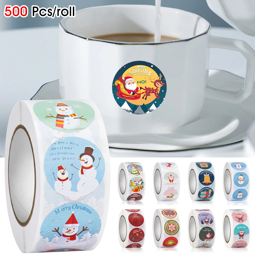500pcs/roll Christmas Label Stickers Roll Self Adhesive Round Christmas Tags Suitable Birthday Party Wedding Festival Decoration
500pcs/roll Christmas Label Stickers Roll Self Adhesive Round Christmas Tags Suitable Birthday Party Wedding Festival Decoration