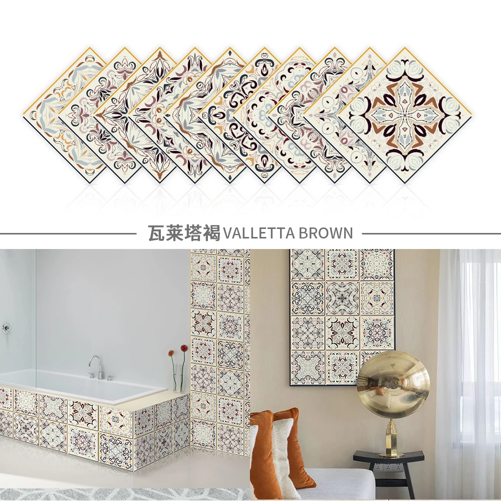 Easy To Apply10PCS Pack Home Kitchen Bathroom Backsplash Vintage Vinyl Tile Stickers Waterproof Removable Wall And Floor Decals
Easy To Apply10PCS Pack Home Kitchen Bathroom Backsplash Vintage Vinyl Tile Stickers Waterproof Removable Wall And Floor Decals