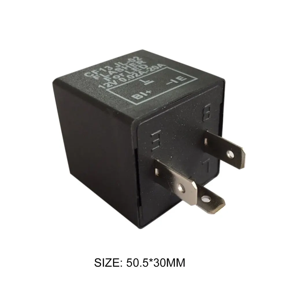 12V 3-PIN 0.02A-20A Electronic LED Adjustable Flasher Relay For Turn Signal Light Blinker
12V 3-PIN 0.02A-20A Electronic LED Adjustable Flasher Relay For Turn Signal Light Blinker