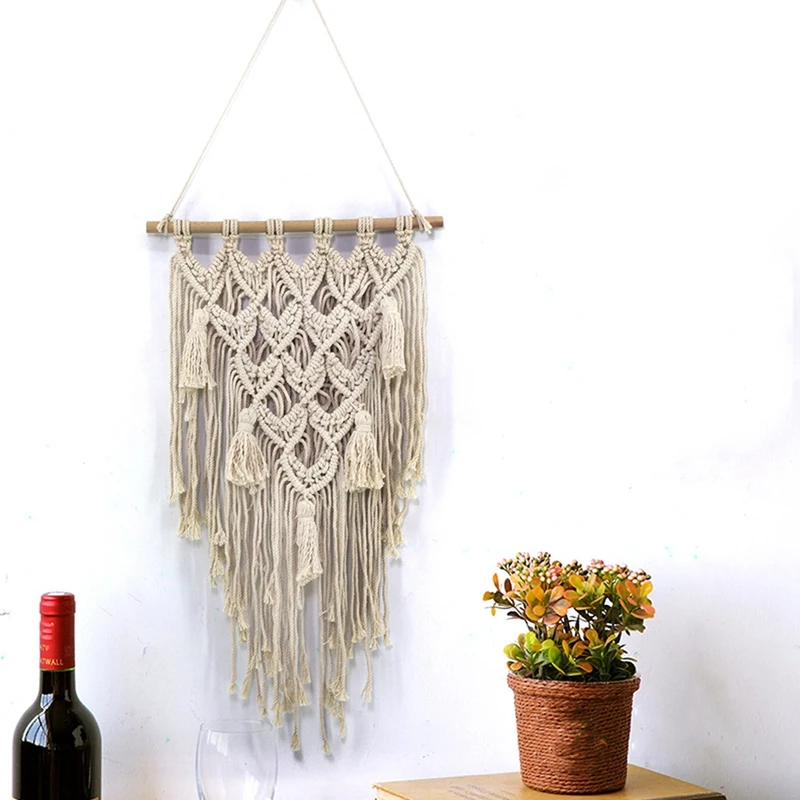 1 Set Wall Hanging Macrame Curtain Bohemian Hand Woven Tapestry & 1 Pcs Handmade Crochet Cotton Lace Table Runner
1 Set Wall Hanging Macrame Curtain Bohemian Hand Woven Tapestry & 1 Pcs Handmade Crochet Cotton Lace Table Runner