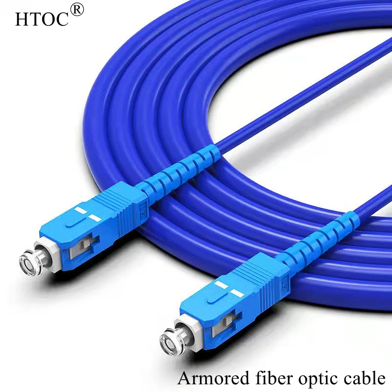 HTOC Armored Fiber Optic Cable UPC Single-Mode Waterproof Pull Rodent Bite Resistance Multiple Lengths SC-SC Good Stability
HTOC Armored Fiber Optic Cable UPC Single-Mode Waterproof Pull Rodent Bite Resistance Multiple Lengths SC-SC Good Stability