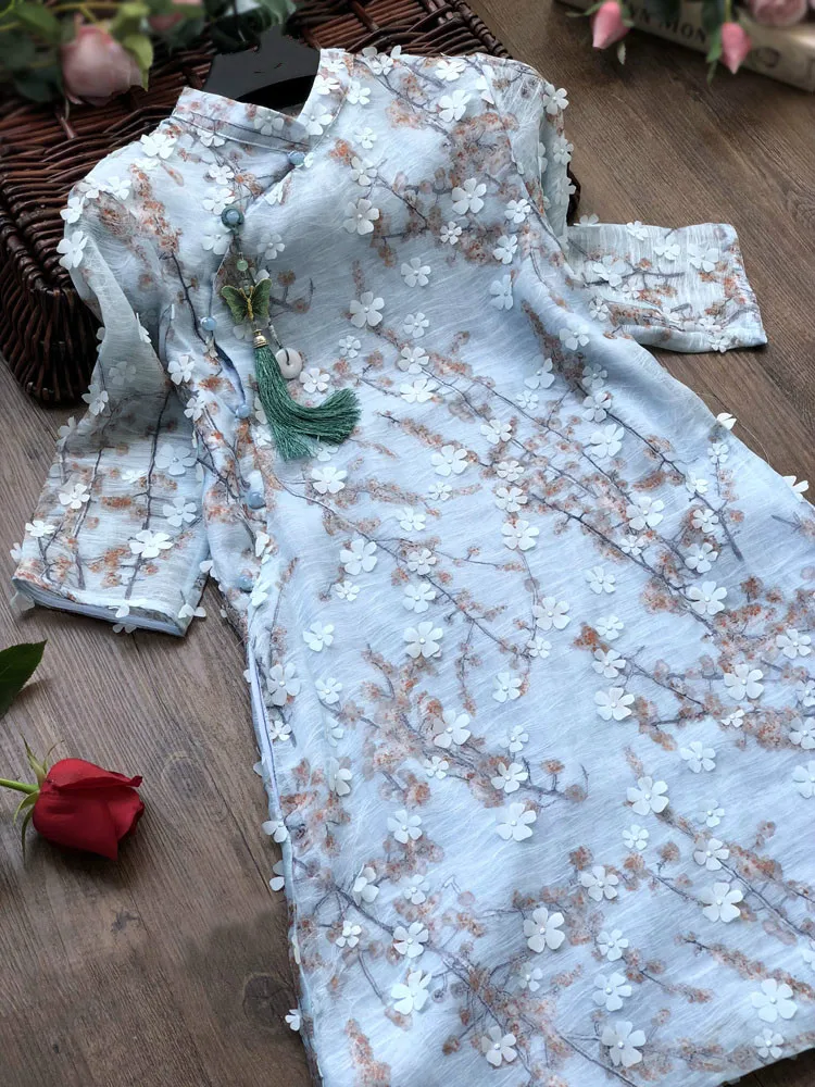 New cheongsam, young fashion, girl's daily sweet Chinese style, modified dress, spring and summer 2020 party dress
New cheongsam, young fashion, girl's daily sweet Chinese style, modified dress, spring and summer 2020 party dress