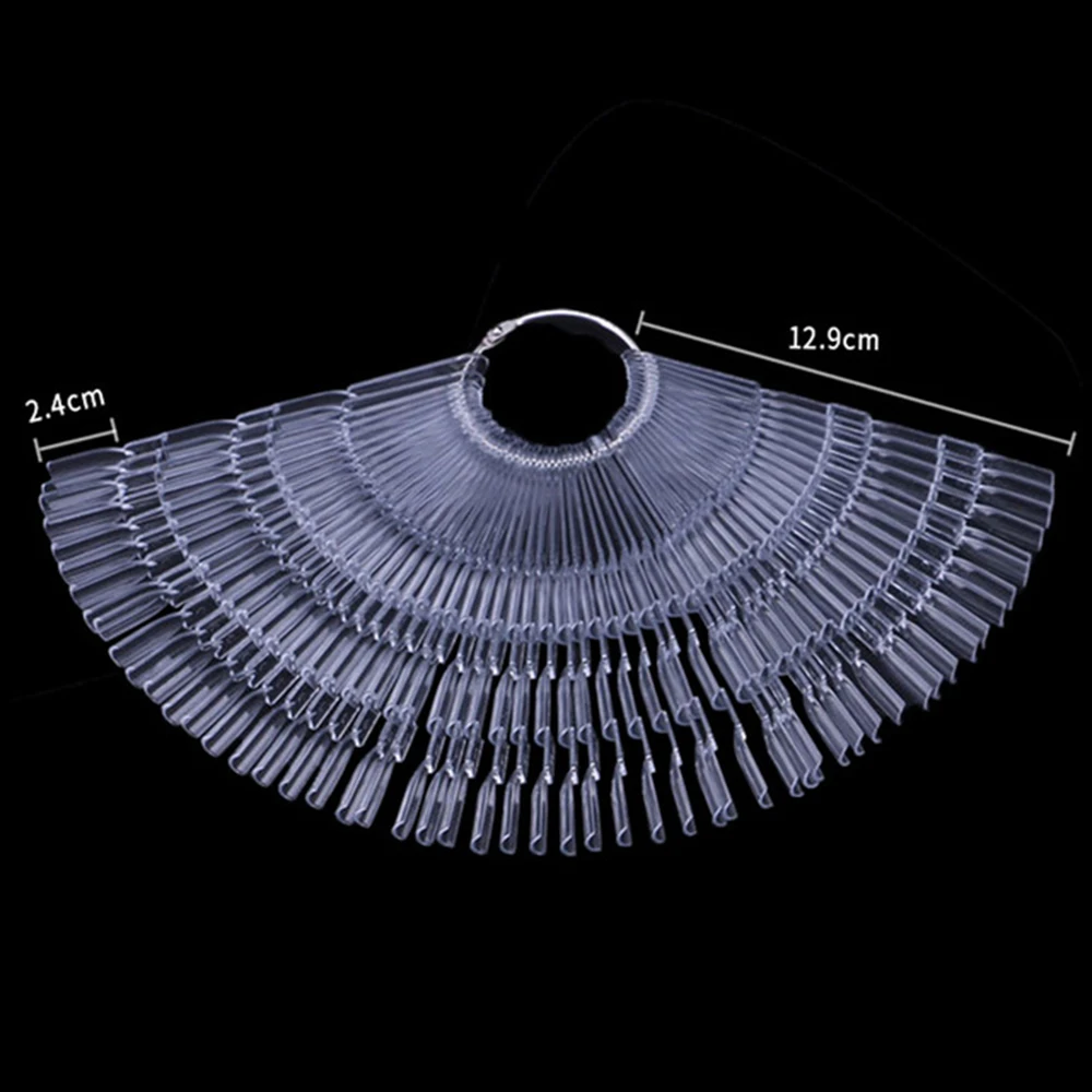 50Pcs Nail Display Transparent Fan Shaped Gel Polish Nail Art Buckle Ring Fake Nail Tips Practice Trainning Display Tools
50Pcs Nail Display Transparent Fan Shaped Gel Polish Nail Art Buckle Ring Fake Nail Tips Practice Trainning Display Tools