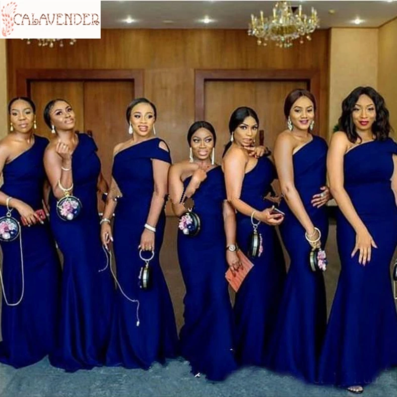 One Shoulder Royal Blue Bridesmaid Dresses Mermaid vestido de fiesta de boda Zipper Up Closure Wedding Guest Dresses for Fall
One Shoulder Royal Blue Bridesmaid Dresses Mermaid vestido de fiesta de boda Zipper Up Closure Wedding Guest Dresses for Fall