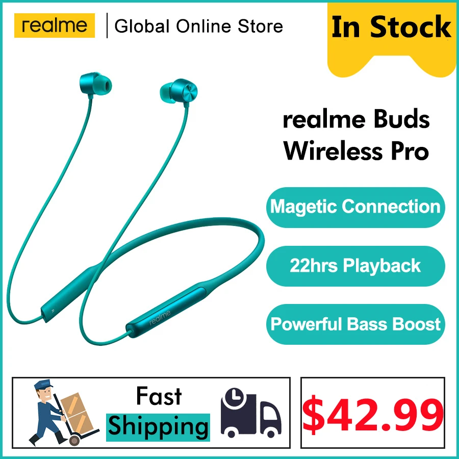 Беспроводная Спортивная гарнитура realme Buds Pro ANC ENC активное шумоподавление LDAC Hi-res 22 часа воспроизведения AAC, SBC шейные наушники
Беспроводная Спортивная гарнитура realme Buds Pro ANC ENC активное шумоподавление LDAC Hi-res 22 часа воспроизведения AAC, SBC шейные наушники
