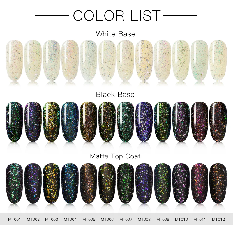 Mtssii 7ml Chameleon Holographic Gel Polish Starry Sparkle Glitter Soak Off UV Varnish Nail Art Lacquer Enamel Manicure | Красота и