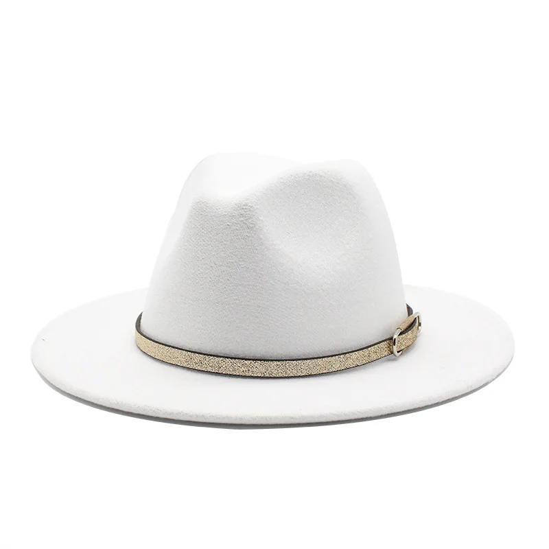 56-60cm Hot Sell Men Women Wide Brim Warm Wool Felt Jazz Fedora Hats Retro Style Solid Color Panama Hat Trilby Party Formal Hat
56-60cm Hot Sell Men Women Wide Brim Warm Wool Felt Jazz Fedora Hats Retro Style Solid Color Panama Hat Trilby Party Formal Hat