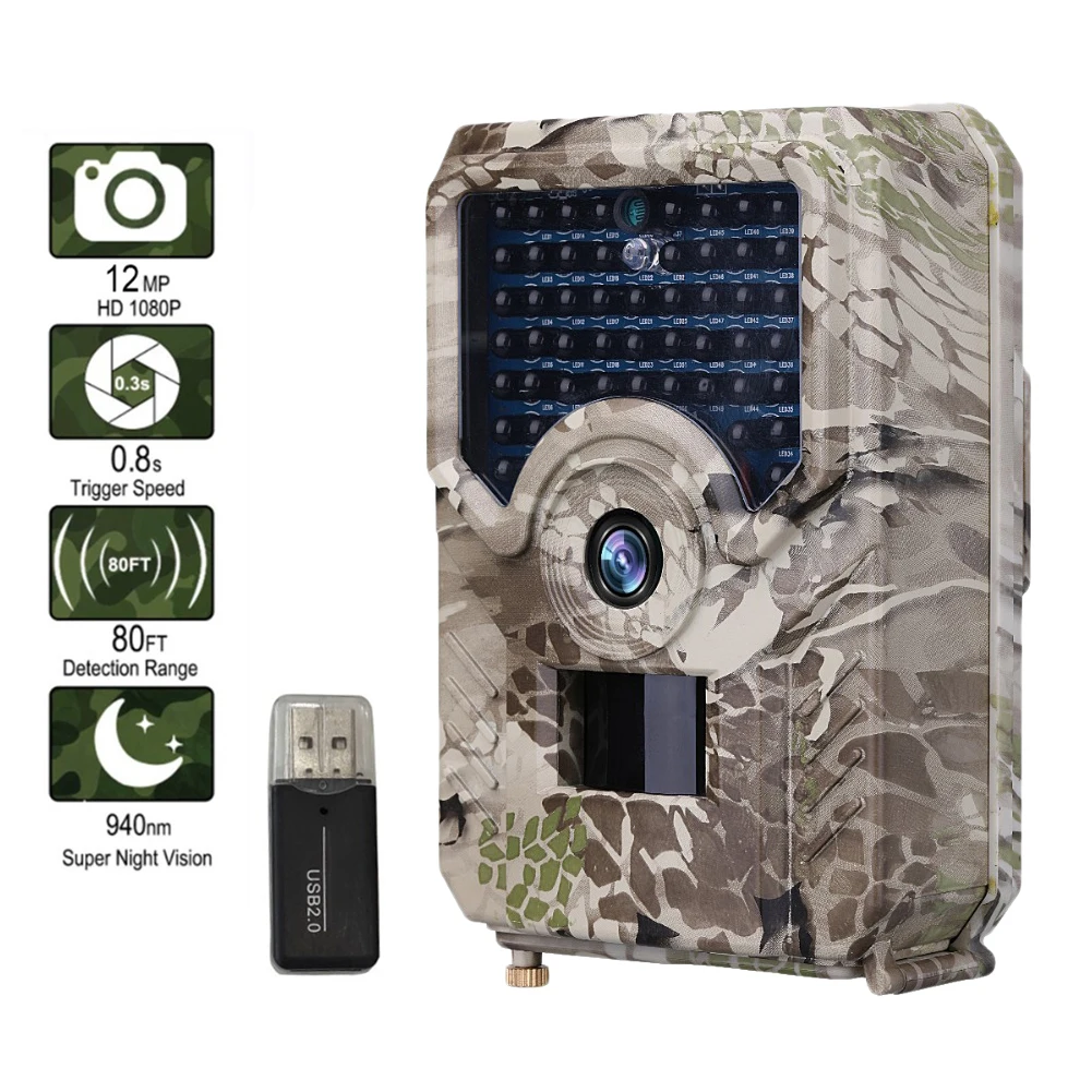 PR200 Trail Camera 12mp 49 Pieces 940nm Ir Led Hunting Camera Ip56 Waterproof Wildlife Camera Night Vision Photo Trap Scouts
PR200 Trail Camera 12mp 49 Pieces 940nm Ir Led Hunting Camera Ip56 Waterproof Wildlife Camera Night Vision Photo Trap Scouts