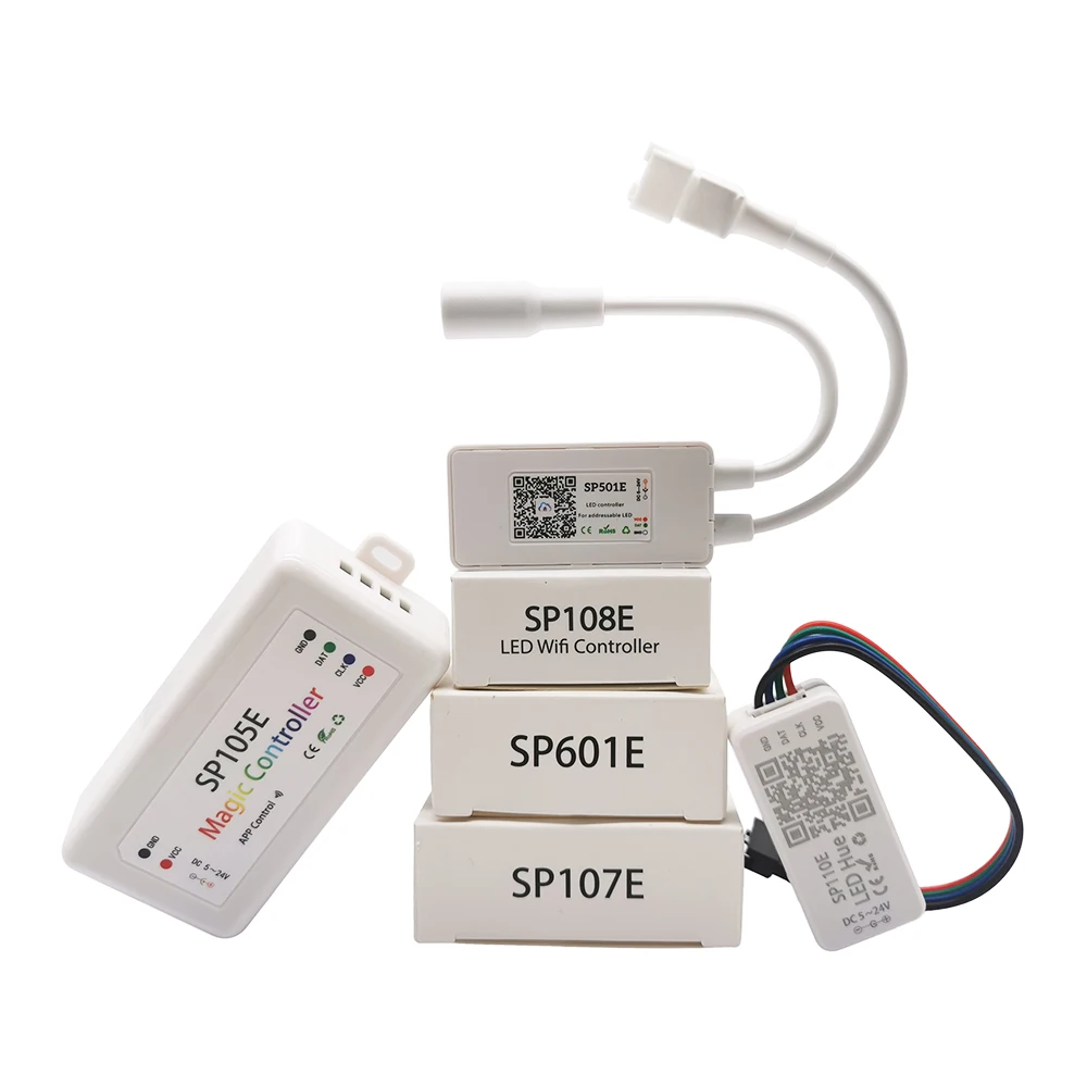WS2812B WS2815 SK6812 прокладки СИД светильник умный контроллер WI FI SP108E SP501E музыка SP601E SP107E