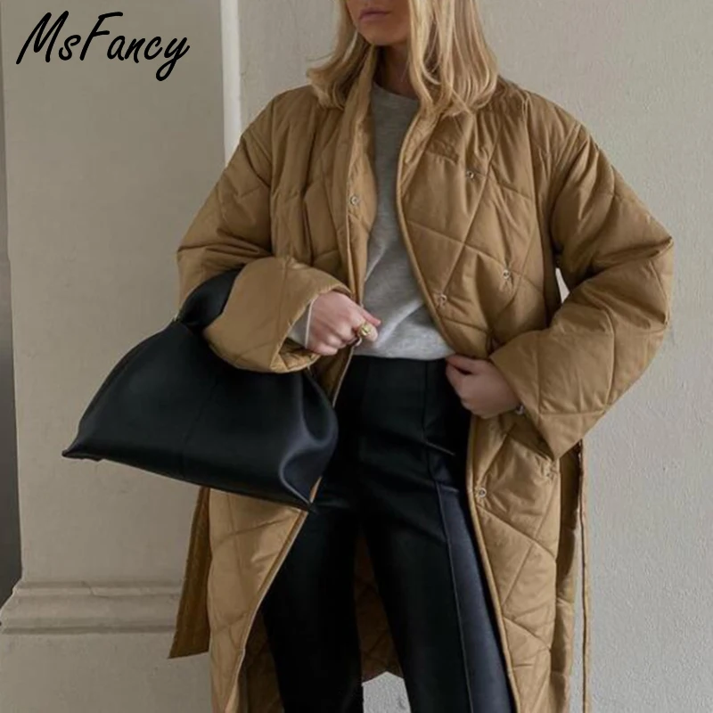 Зимние длинные парки Msfancy, женские винтажные стеганые пальто с воротником-стойкой, Женская двубортная туника, бандажная куртка, верхняя оде...
Зимние длинные парки Msfancy, женские винтажные стеганые пальто с воротником-стойкой, Женская двубортная туника, бандажная куртка, верхняя оде...