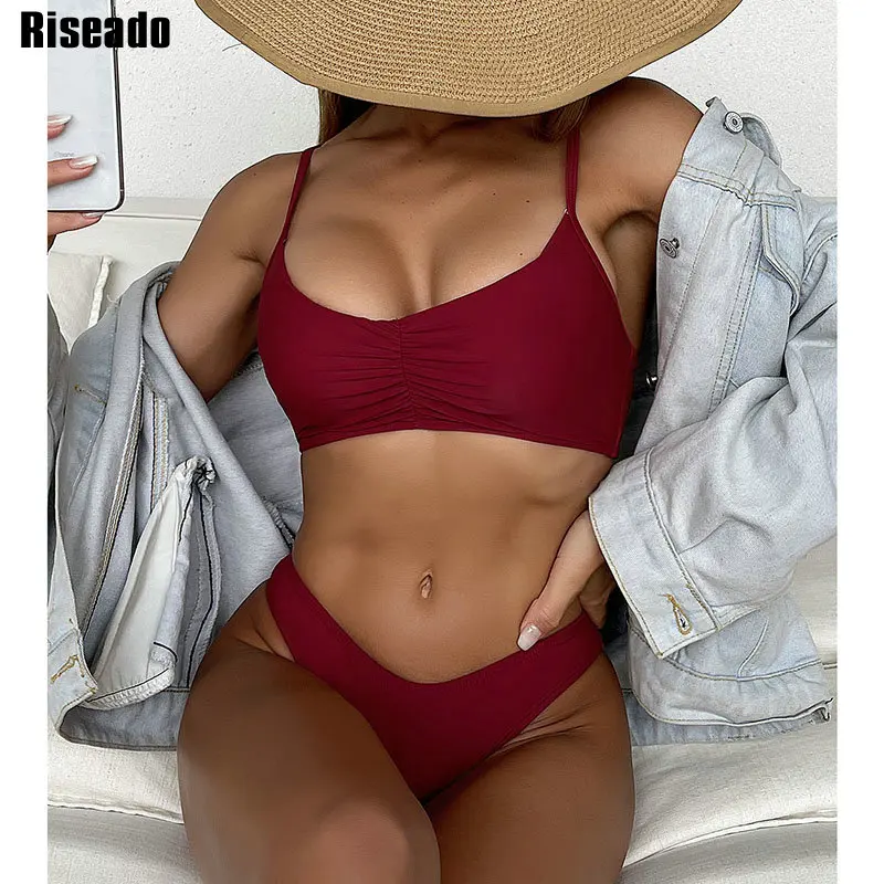 Riseado Push Up Bikini Ruched Sexy Women's Swimsuit Solid Bathing Suit High Cut Swimwear Women Brazilian Biquinis Set 2022 New
Riseado Push Up Bikini Ruched Sexy Women's Swimsuit Solid Bathing Suit High Cut Swimwear Women Brazilian Biquinis Set 2022 New