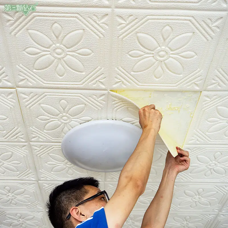 1 Pcs Mould-Proof Ceiling Self Adhesive 3d Wallpaper For Wall Stickers Living Room Bedroom Decoration Foamiran Home Decor Leaf
1 Pcs Mould-Proof Ceiling Self Adhesive 3d Wallpaper For Wall Stickers Living Room Bedroom Decoration Foamiran Home Decor Leaf