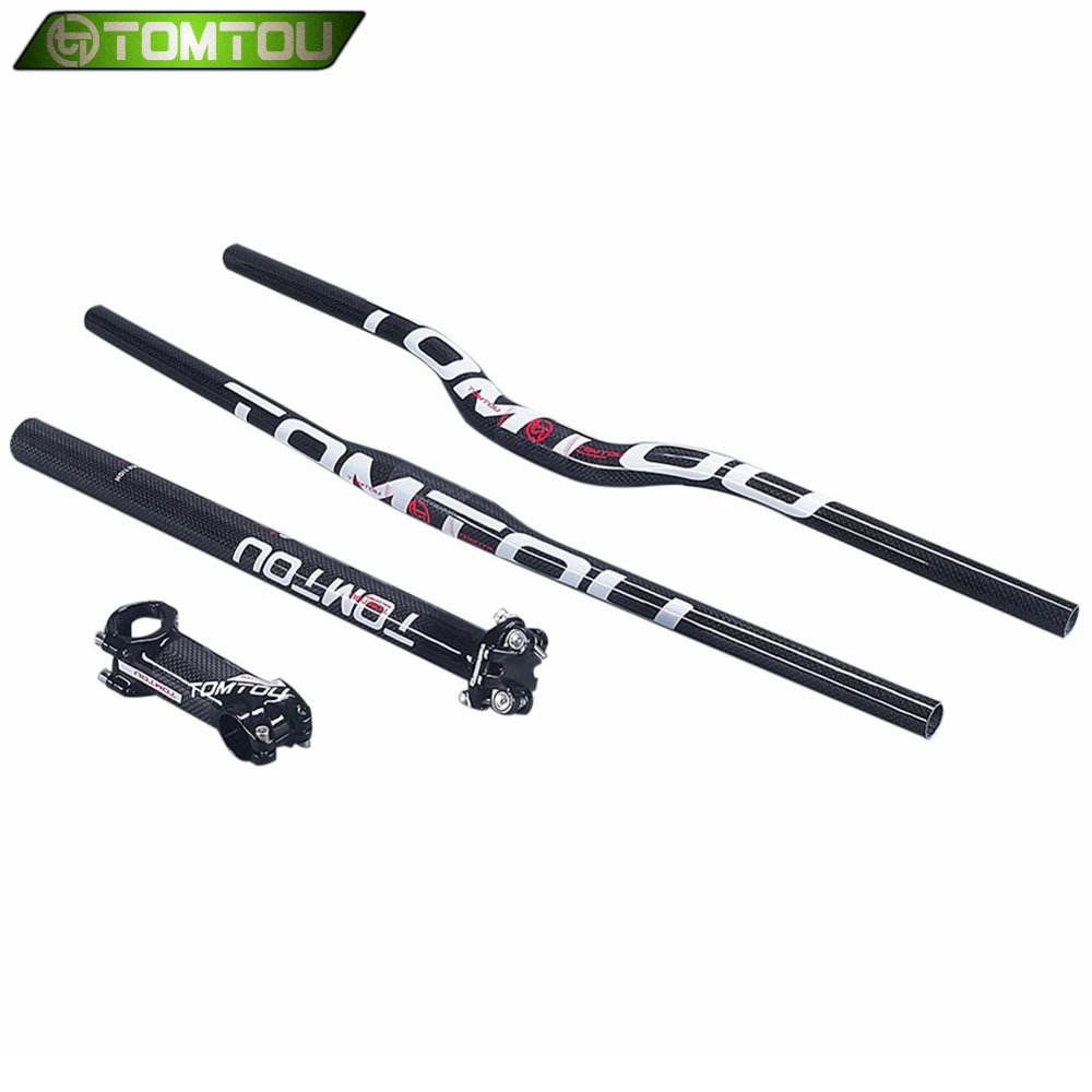 TOMTOU White Gloss 3K Carbon Fibre Bicycle Handle Bar Sets Flat / Riser Handlebars + Seatpost + Stem
TOMTOU White Gloss 3K Carbon Fibre Bicycle Handle Bar Sets Flat / Riser Handlebars + Seatpost + Stem