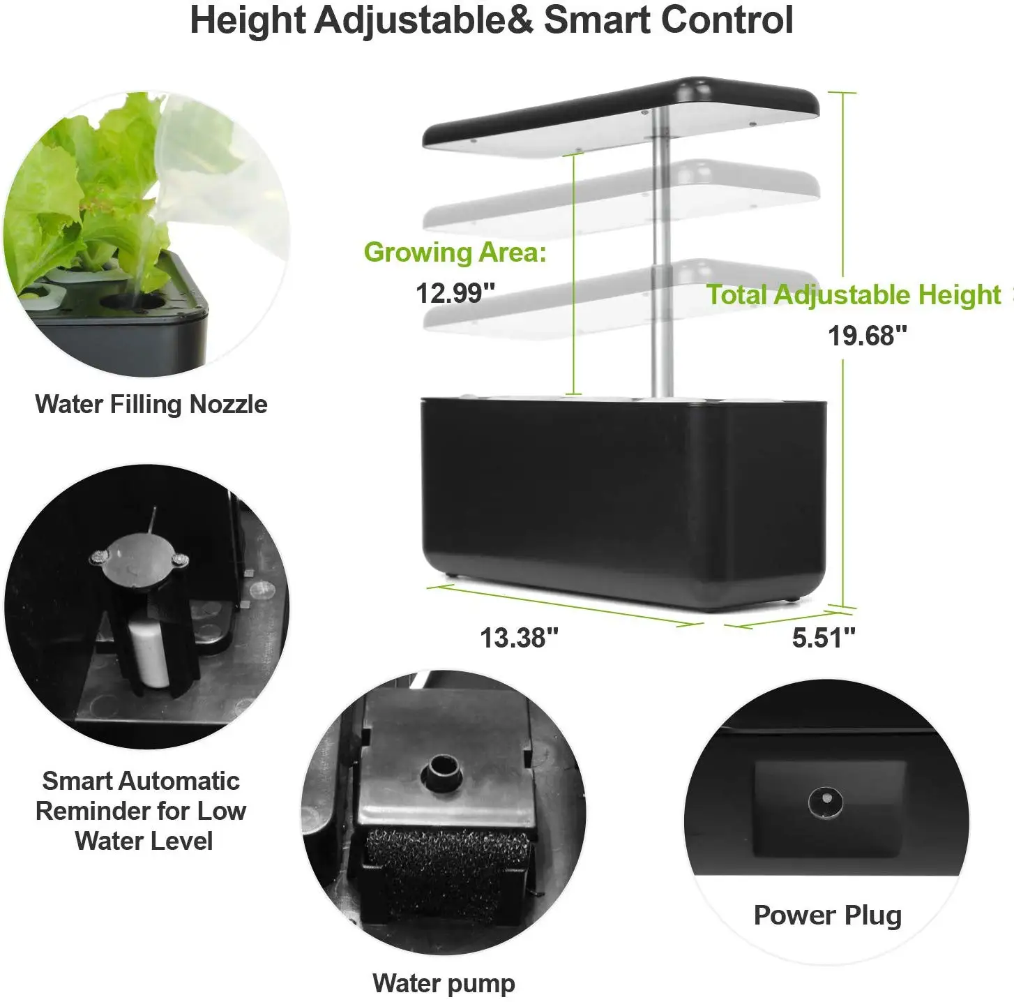 Hydroponics Growing System, Indoor Herb Garden Starter Kit with LED Grow Light, Smart Garden Planter for Home Kitchen, Automatic
Hydroponics Growing System, Indoor Herb Garden Starter Kit with LED Grow Light, Smart Garden Planter for Home Kitchen, Automatic