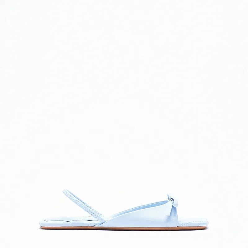 ZA Flat Sandals Women's Summer 2021 New Fairy Style Light Blue Bow Suqare Toe Back Stap Sandals
ZA Flat Sandals Women's Summer 2021 New Fairy Style Light Blue Bow Suqare Toe Back Stap Sandals