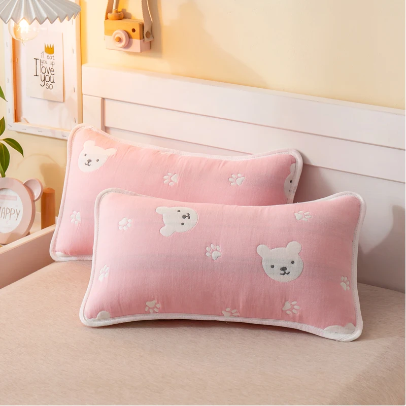 Cartoon Bear 2 Pcs 100% Cotton 6 Layers Gauze PillowCases 30x50 Baby Kindergarten Children Kid Students Pink Pillow Covers 40x60
Cartoon Bear 2 Pcs 100% Cotton 6 Layers Gauze PillowCases 30x50 Baby Kindergarten Children Kid Students Pink Pillow Covers 40x60