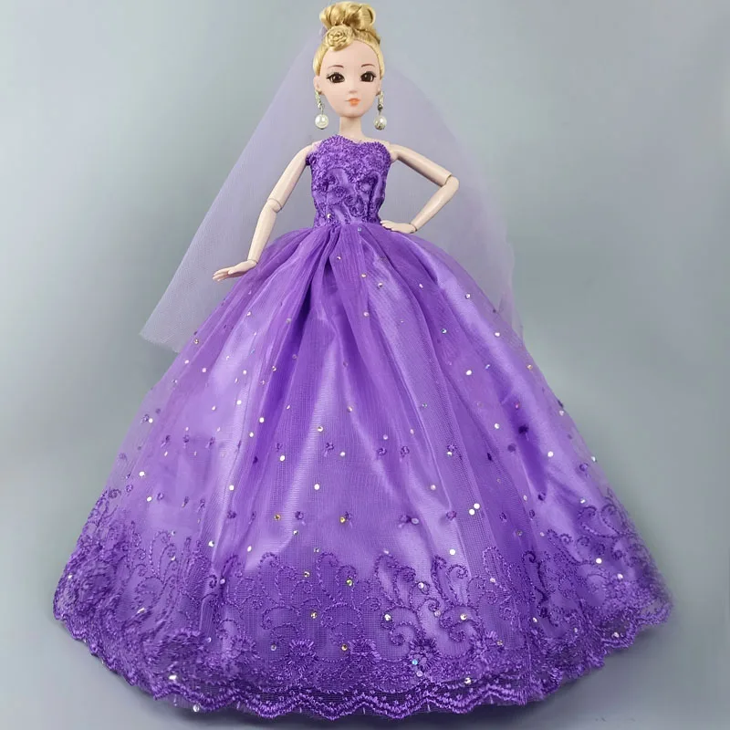 Кружевное Кукольное платье Одежда для куклы Барби свадебные платья наряды