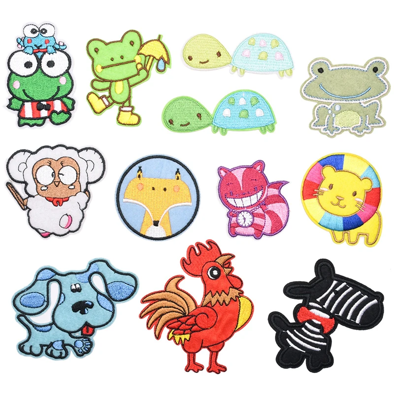 12pcs Cartoon Animal Sheep Tiger Frog Embroidery Cloth Stickers Rooster Turtle Adhesive Patch Repairing Holes for Kids Clothes
12pcs Cartoon Animal Sheep Tiger Frog Embroidery Cloth Stickers Rooster Turtle Adhesive Patch Repairing Holes for Kids Clothes