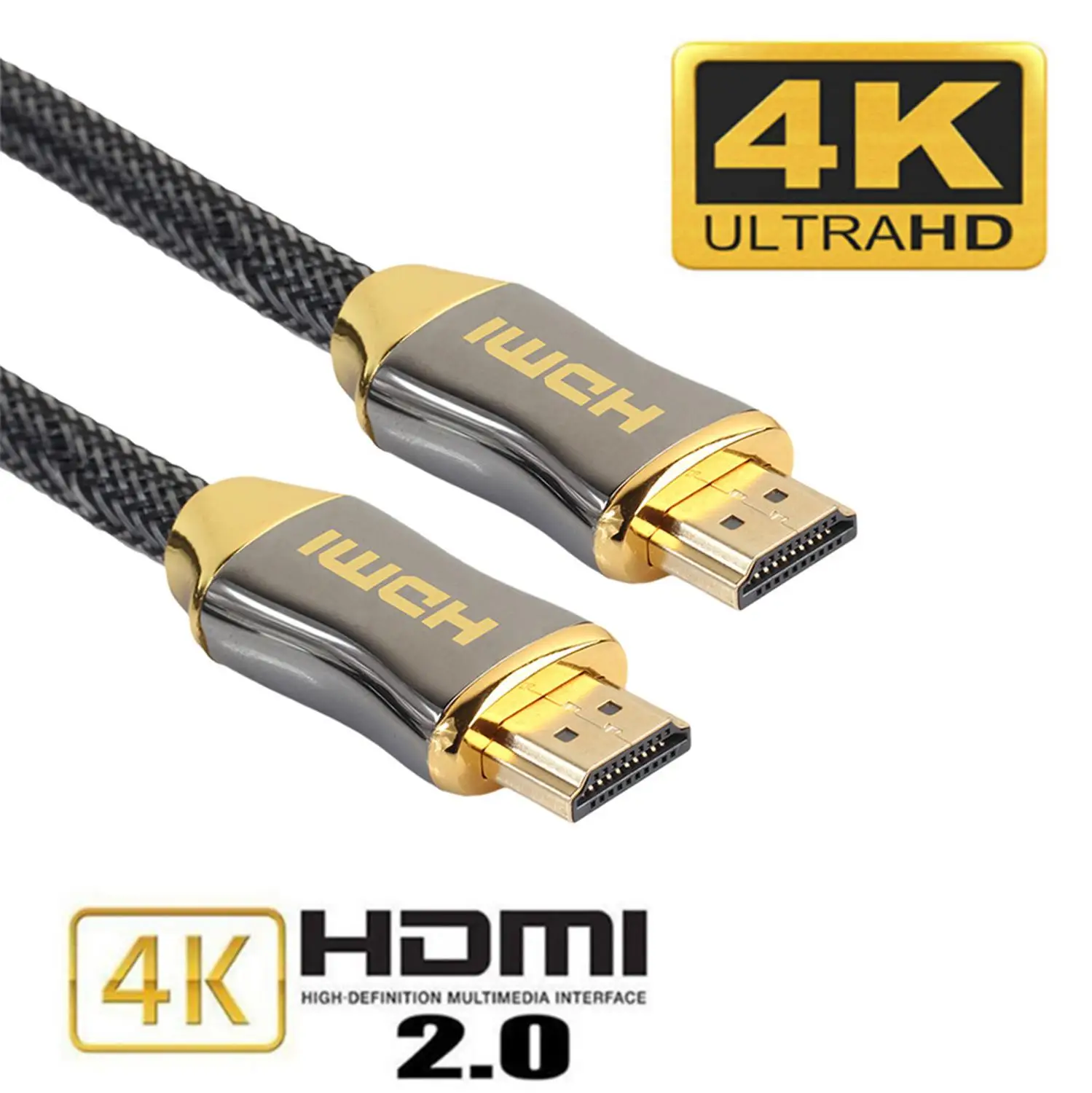 

1M 2M 3M 5M 10M 15M 4K 60Hz HDMI To HDMI Cable High Speed 2.0 Golden Plated Connection Cable Cord For UHD FHD 3D Xbox PS3 PS4 TV