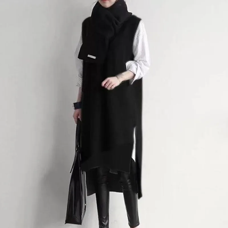 Women Novel Cashmere Knitted Pullovers Sweater Vest Long Waistcoat Autumn Winter Sweater Vests Slim Sleeveless Casual Female
Women Novel Cashmere Knitted Pullovers Sweater Vest Long Waistcoat Autumn Winter Sweater Vests Slim Sleeveless Casual Female