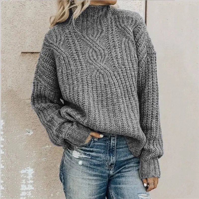 Winter Autumn Women Sweaters Solid Casual Loose Pullovers Round Turtleneck Knitted Top Lazy Style Retro Jumper 2021 Hot
Winter Autumn Women Sweaters Solid Casual Loose Pullovers Round Turtleneck Knitted Top Lazy Style Retro Jumper 2021 Hot