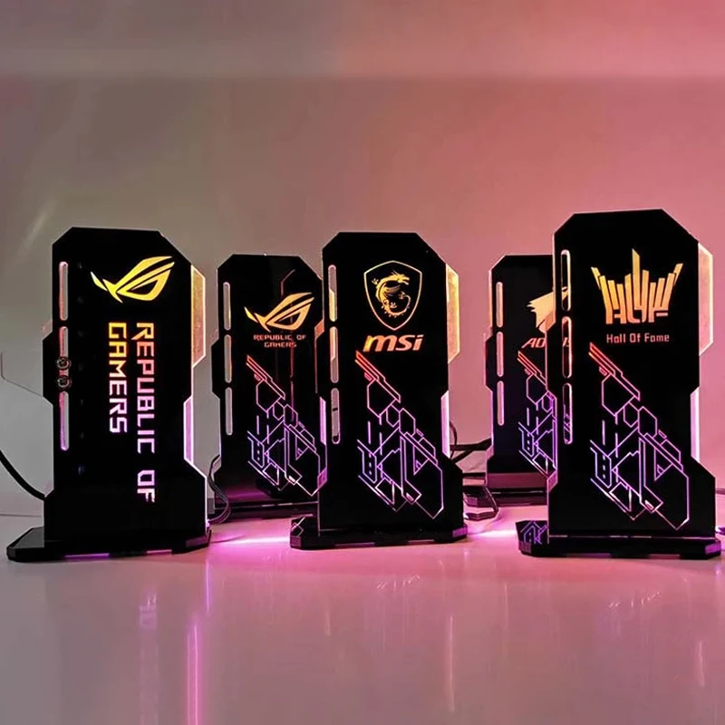 GPU Holder Vertical, VGA Bracket Customize Video Card Support 5V ARGB 3Pin AURA SYNC MOD C
GPU Holder Vertical, VGA Bracket Customize Video Card Support 5V ARGB 3Pin AURA SYNC MOD C